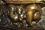 Gloucester Cathedral Gloucestershire 14th 19th century medieval misericords misericord misericorde misericordes Miserere Misereres choir stalls Woodcarving woodwork mercy seats pity seats  31..JPG